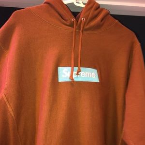VNDS FW17 Supreme Box Logo Hoodie Rust